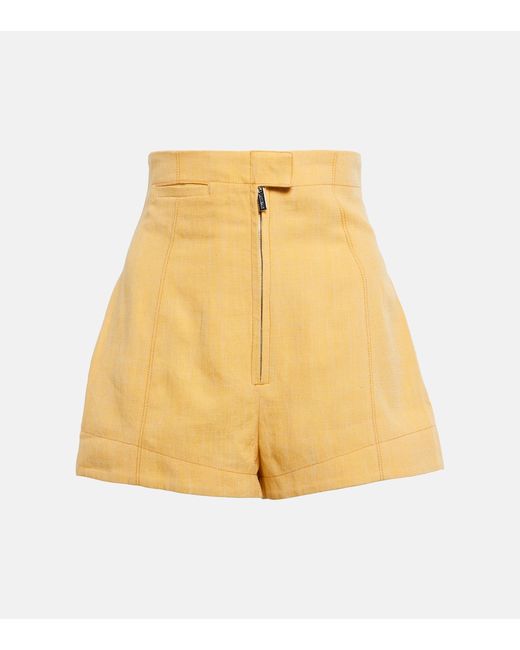 Jacquemus Le Short Areia high-rise linen-blend shorts