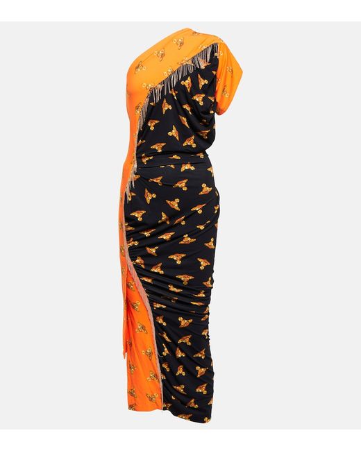 Vivienne Westwood Printed one-shoulder midi dress