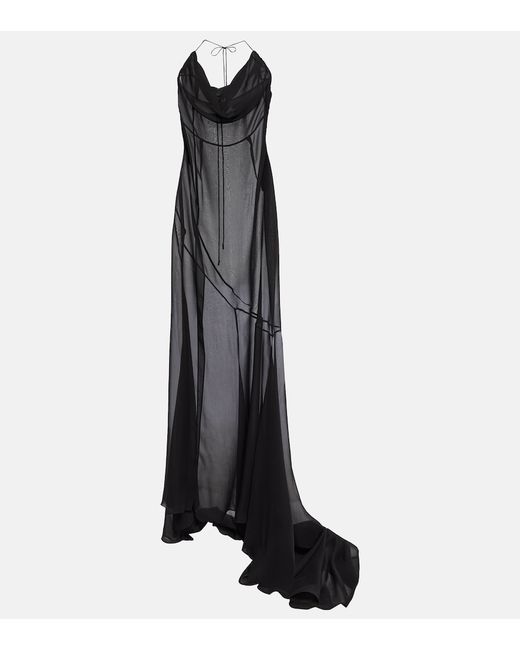 Alessandra Rich Silk georgette gown