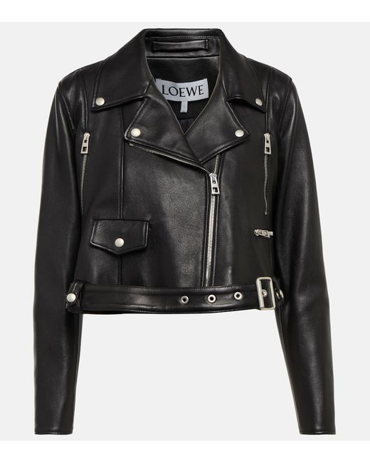 Loewe Cropped leather jacket