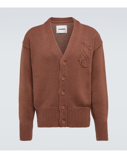 Jil Sander Embroidered knitted cardigan