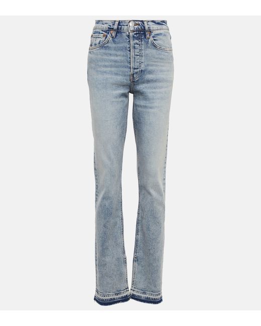 Re/Done 70s high-rise split-hem bootcut jeans