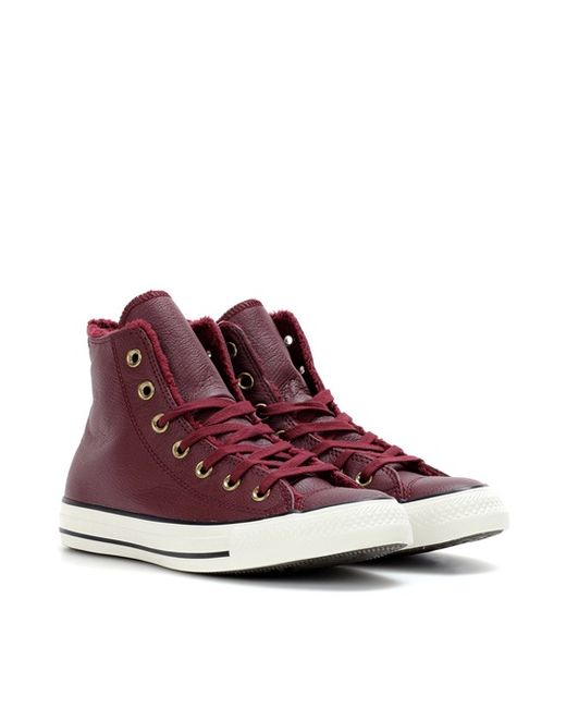 Converse Chuck Taylor All Star Winter Leather Fur High Top Sneakers