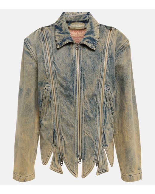 Y / Project Tudor zipper-trimmed denim jacket