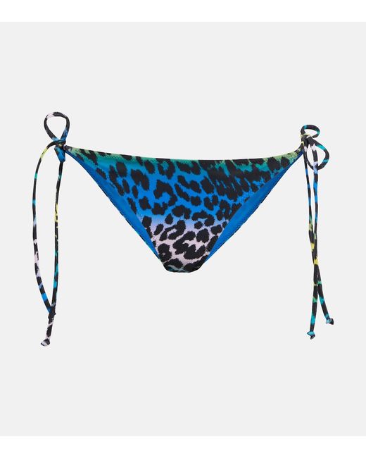 Ganni Leopard-print bikini bottoms