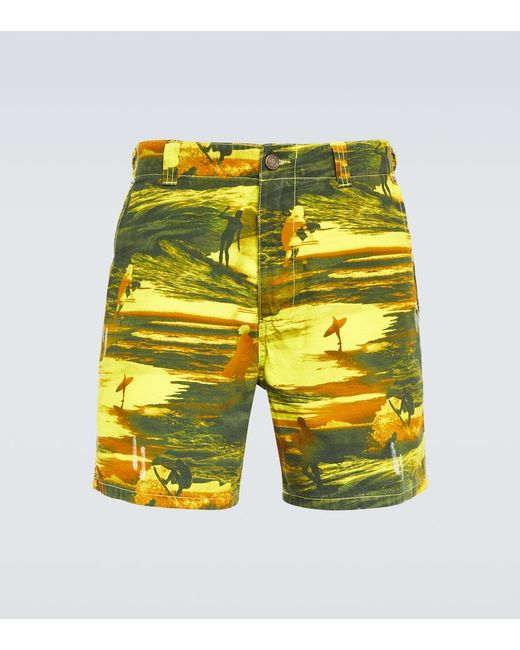 Erl Printed cotton shorts