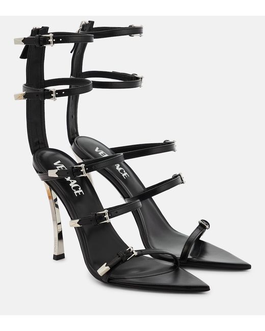 Versace Leather cage sandals