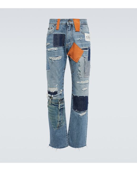 Dolce & Gabbana Patchwork straight jeans