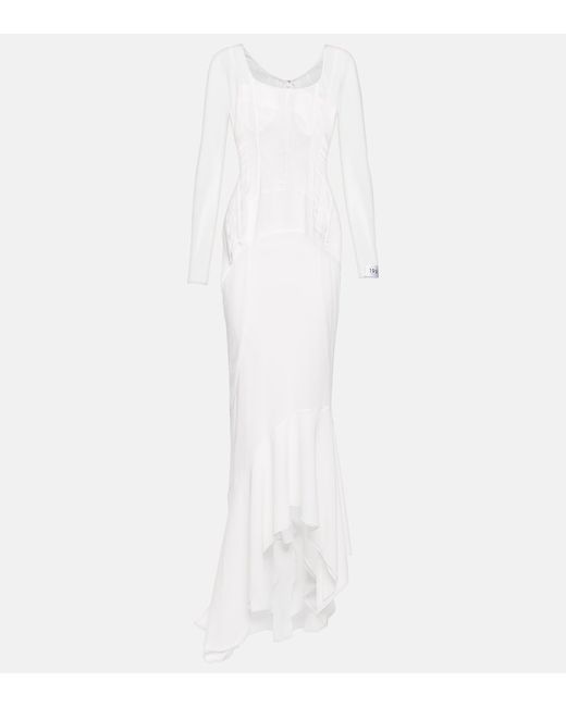 Dolce & Gabbana x Kim semi-sheer silk-blend gown