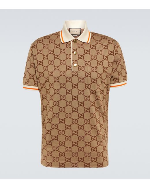Gucci GG silk and cotton jacquard polo shirt