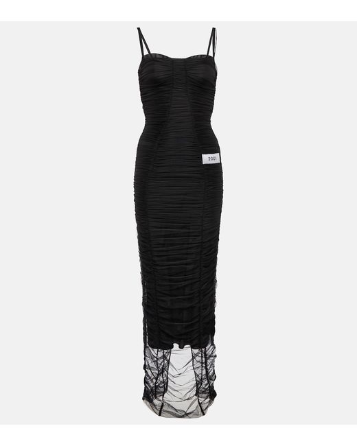 Dolce & Gabbana x Kim ruched tulle maxi dress