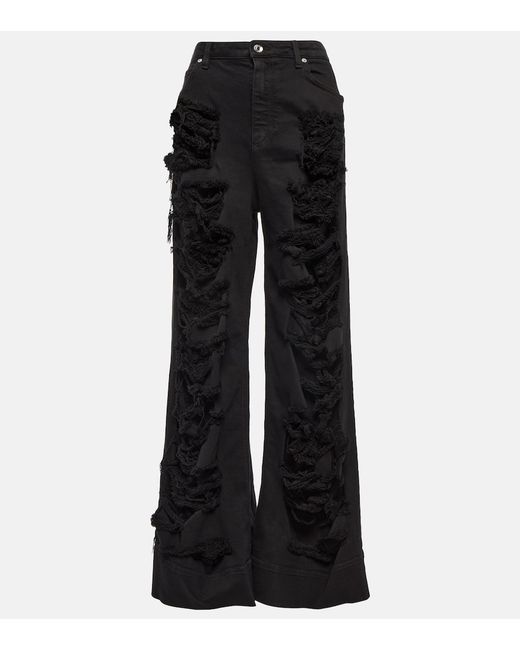 Dolce & Gabbana x Kim distressed high-rise flared jeans