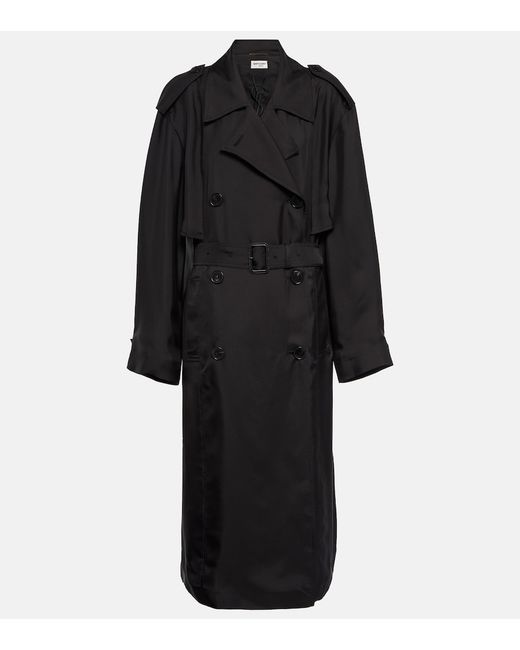 Saint Laurent Satin trench coat