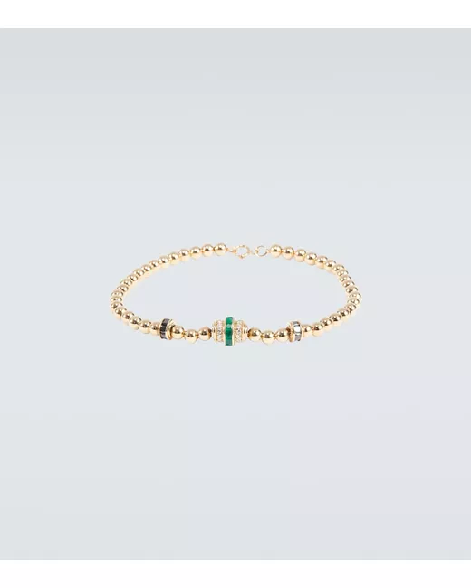 Rainbow K Empress 18kt gold bracelet with emeralds and diamonds