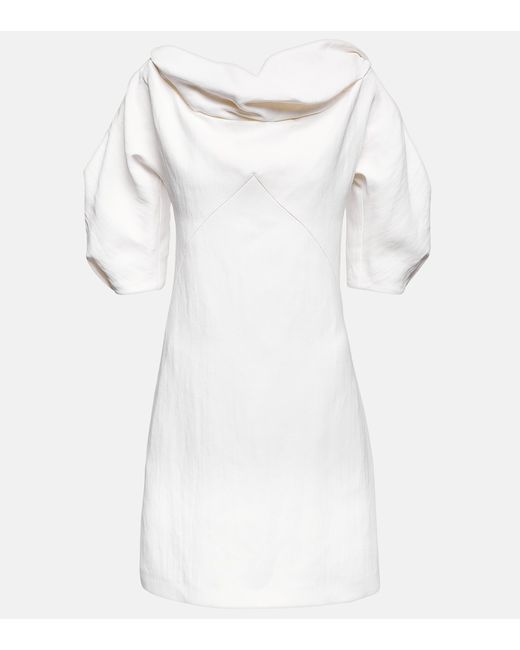 Jil Sander A-line linen-blend minidress