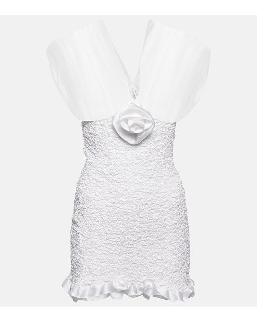 Alessandra Rich Textured silk minidress