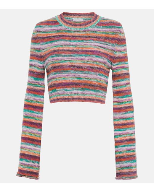 Chloé Striped wool and cashmere top
