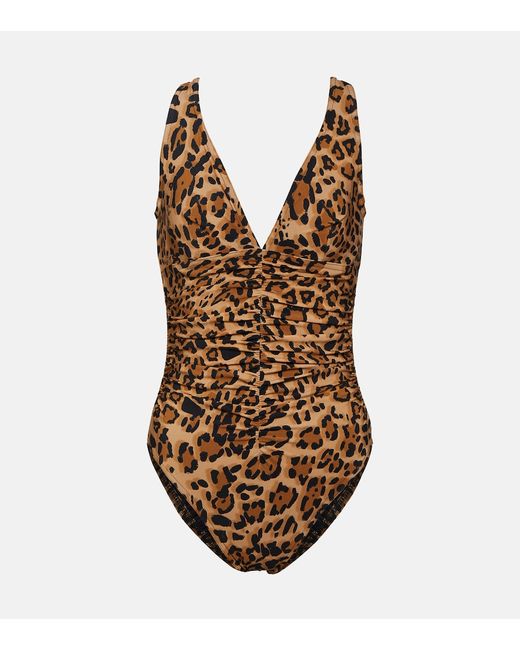 Karla Colletto Printed V-neck swimsuit