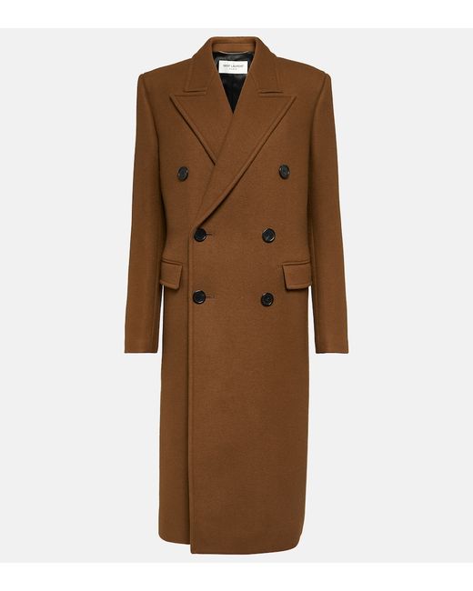 Saint Laurent Wool-blend gabardine coat