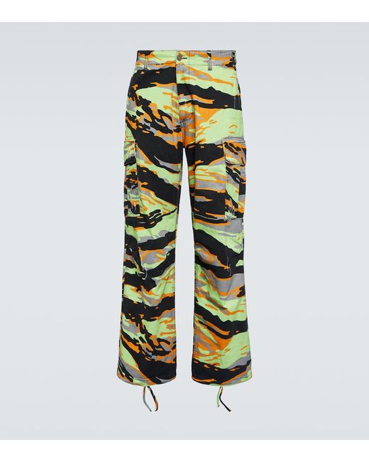 Erl Printed cotton cargo pants