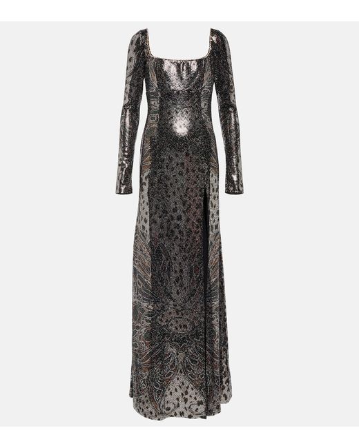 Etro Embellished printed gown