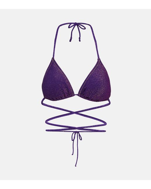 Reina Olga Miami Lurex triangle bikini top