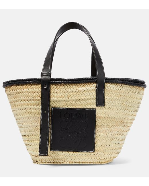 Loewe Paulas Ibiza leather-trimmed basket bag