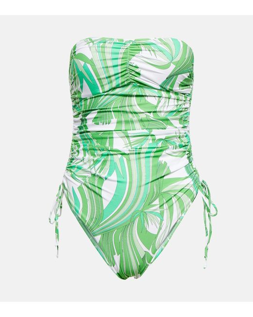 Melissa Odabash Sydney strapless printed swimsuit
