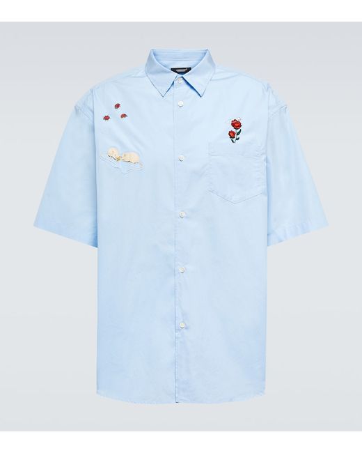 Undercover Embroidered cotton poplin shirt