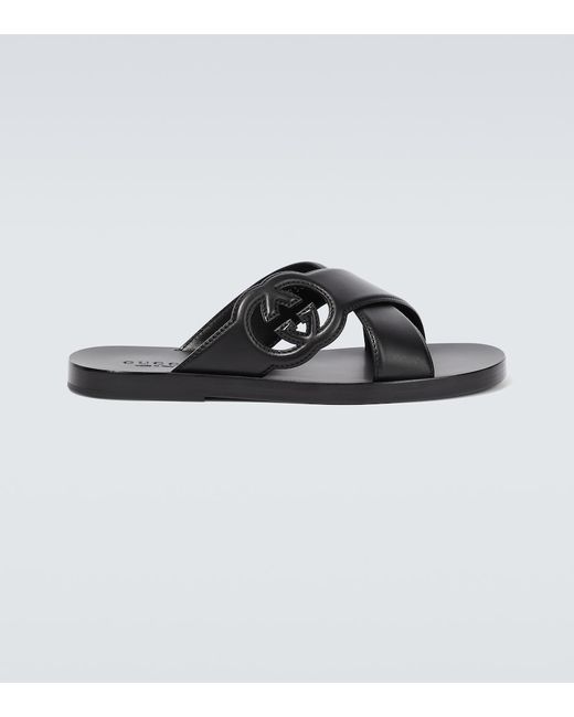 Gucci GG leather sandals