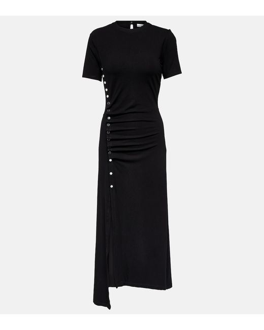 Paco Rabanne Pleated jersey maxi dress