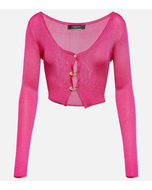 Versace Safety Pin cropped cardigan