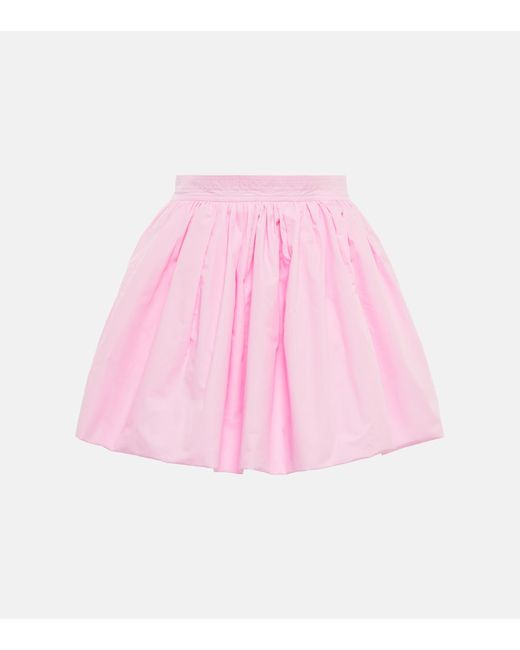 Patou High-rise cotton miniskirt
