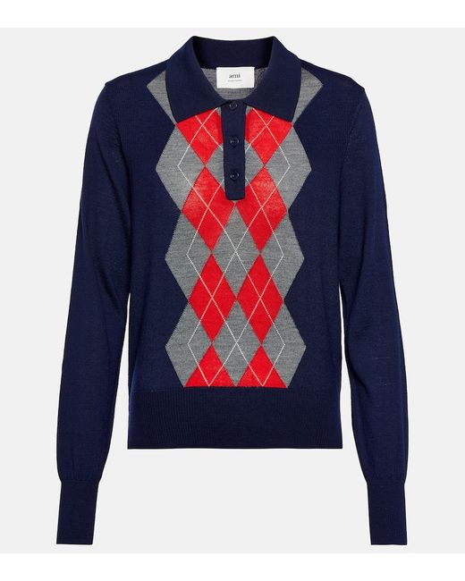 AMI Alexandre Mattiussi Patterned wool sweater
