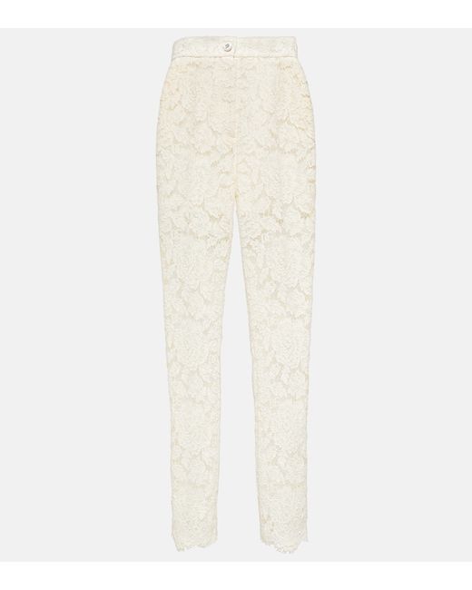 Dolce & Gabbana High-rise lace pants