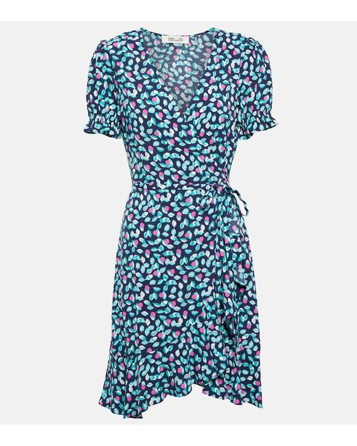 Diane von Furstenberg Printed wrap minidress