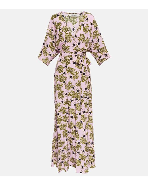 Diane von Furstenberg Printed wrap maxi dress