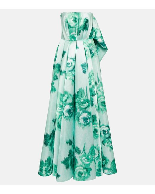 Emilia Wickstead Merope strapless floral gown