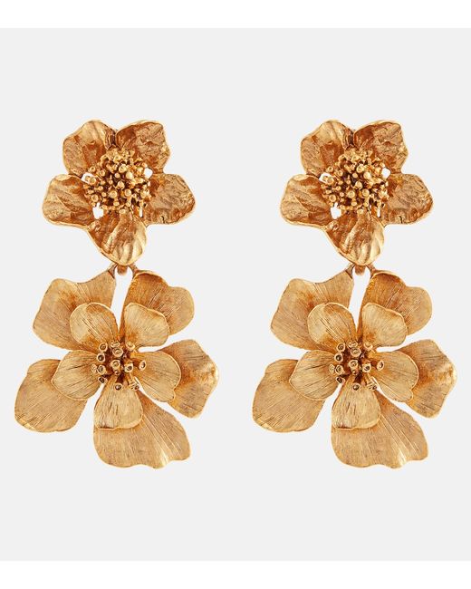 Oscar de la Renta Classic Flower drop earrings