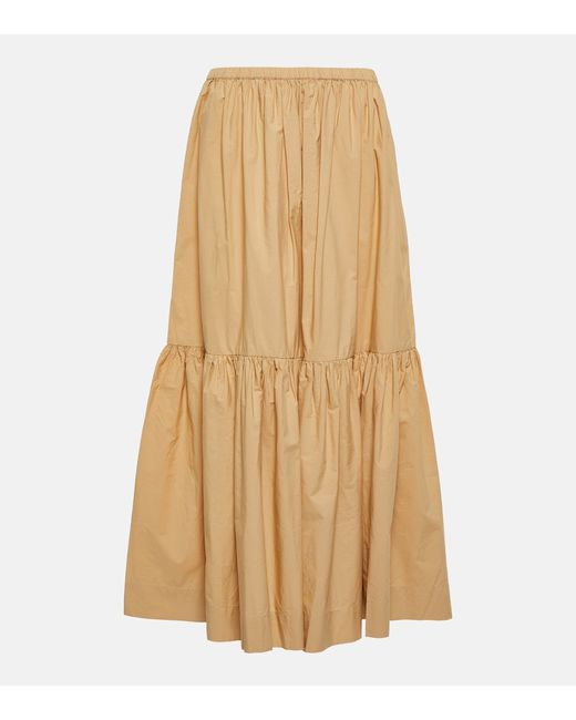 Ganni Cotton poplin maxi skirt