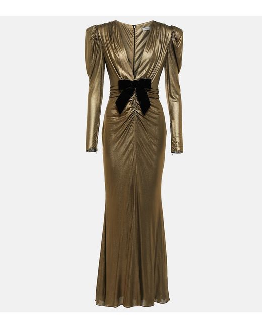Alessandra Rich Embellished metallic gown