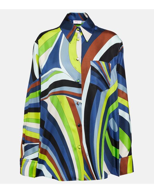 Pucci Printed silk-twill shirt