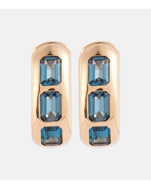Pomellato Iconica 18kt rose gold earrings with topaz