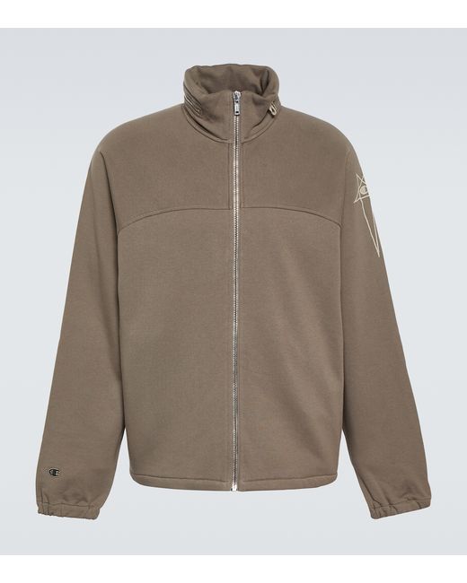 Rick Owens x Champion Mountain asymmetric cotton jacket