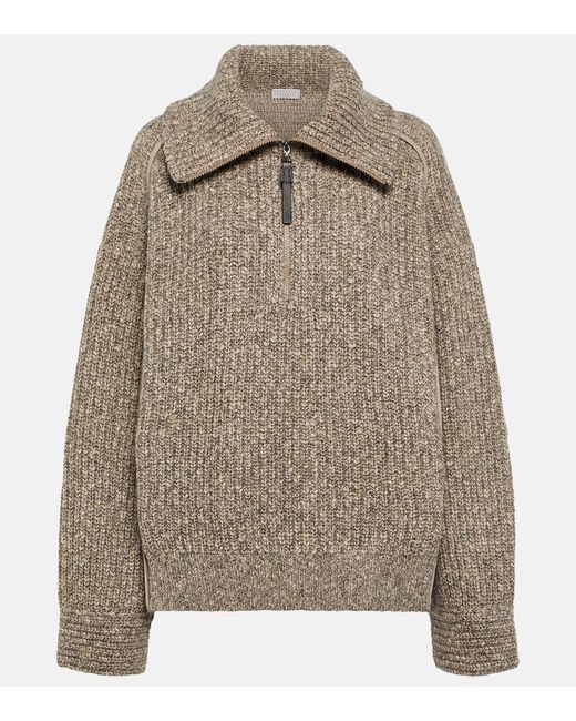 Brunello Cucinelli Sparkling Chiné wool-blend sweater