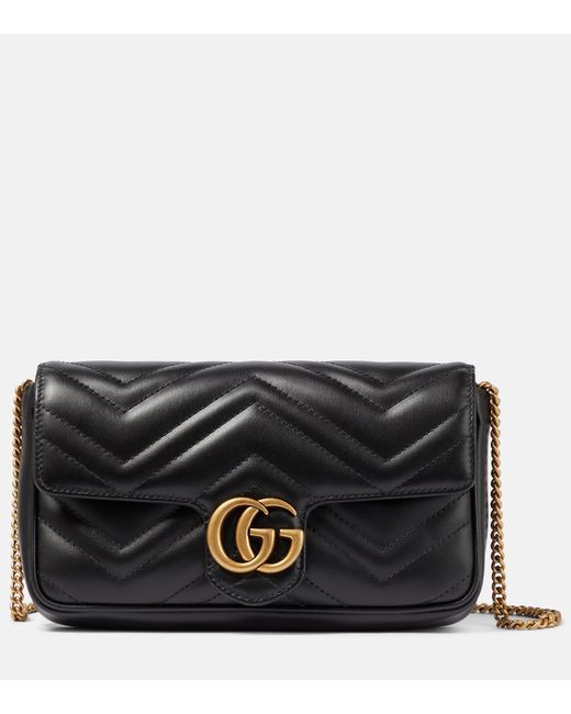 Gucci GG Marmont leather wallet on chain