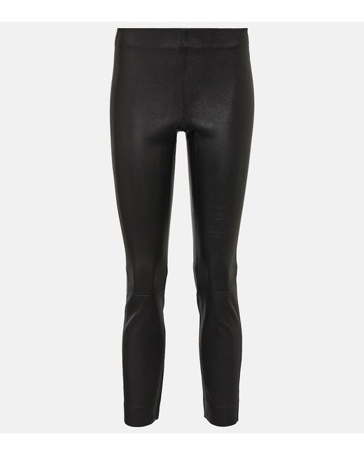 Vince Cropped slim leather pants
