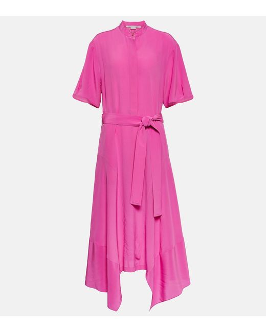 Stella McCartney Asymmetrical silk midi dress