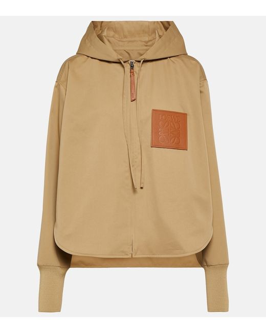Loewe Anagram cropped zip-up hoodie
