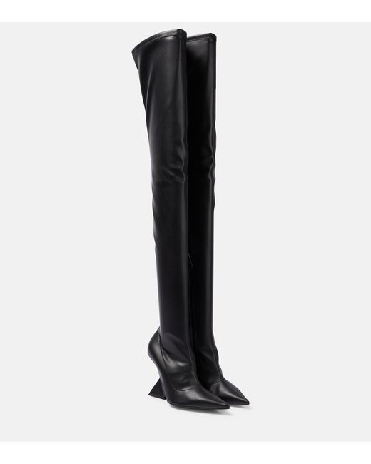 Attico Cheope leather over-the-knee boots